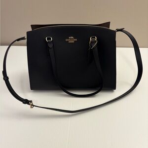 Never used- Versatile Leather Coach Black Bag